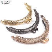 8,5 cm-es érme fém erszénykeret Csókkapocs-zár a kuplungtáska fogantyújához Kézitáska-tartozékok Vörös bronz tónusú hardver