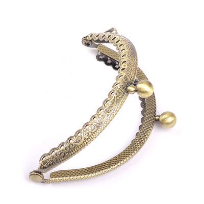 8,5 cm-es érme fém erszénykeret Csókkapocs-zár a kuplungtáska fogantyújához Kézitáska-tartozékok Vörös bronz tónusú hardver