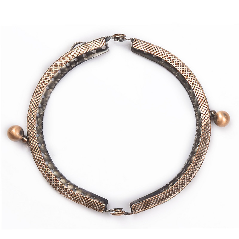 8,5 cm-es érme fém erszénykeret Csókkapocs-zár a kuplungtáska fogantyújához Kézitáska-tartozékok Vörös bronz tónusú hardver