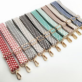 Curea pentru geantă pentru femei, cu broderie cu buline, curea de umăr lată, curea de schimb reglabilă pentru rucsac, curea pentru un singur umăr.