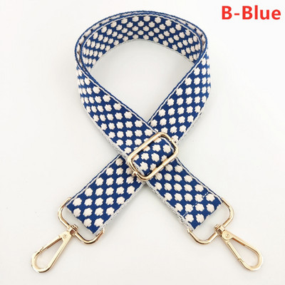 Curea pentru geantă pentru femei, cu broderie cu buline, curea de umăr lată, curea de schimb reglabilă pentru rucsac, curea pentru un singur umăr.