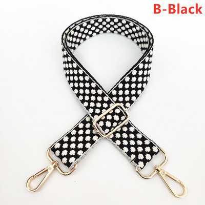 Curea pentru geantă pentru femei, cu broderie cu buline, curea de umăr lată, curea de schimb reglabilă pentru rucsac, curea pentru un singur umăr.