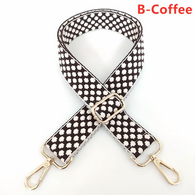 Curea pentru geantă pentru femei, cu broderie cu buline, curea de umăr lată, curea de schimb reglabilă pentru rucsac, curea pentru un singur umăr.