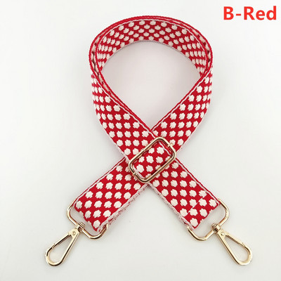 Curea pentru geantă pentru femei, cu broderie cu buline, curea de umăr lată, curea de schimb reglabilă pentru rucsac, curea pentru un singur umăr.