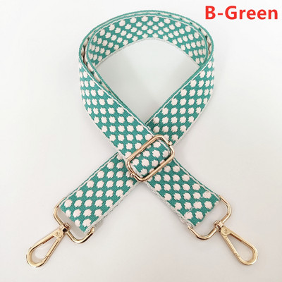 Curea pentru geantă pentru femei, cu broderie cu buline, curea de umăr lată, curea de schimb reglabilă pentru rucsac, curea pentru un singur umăr.