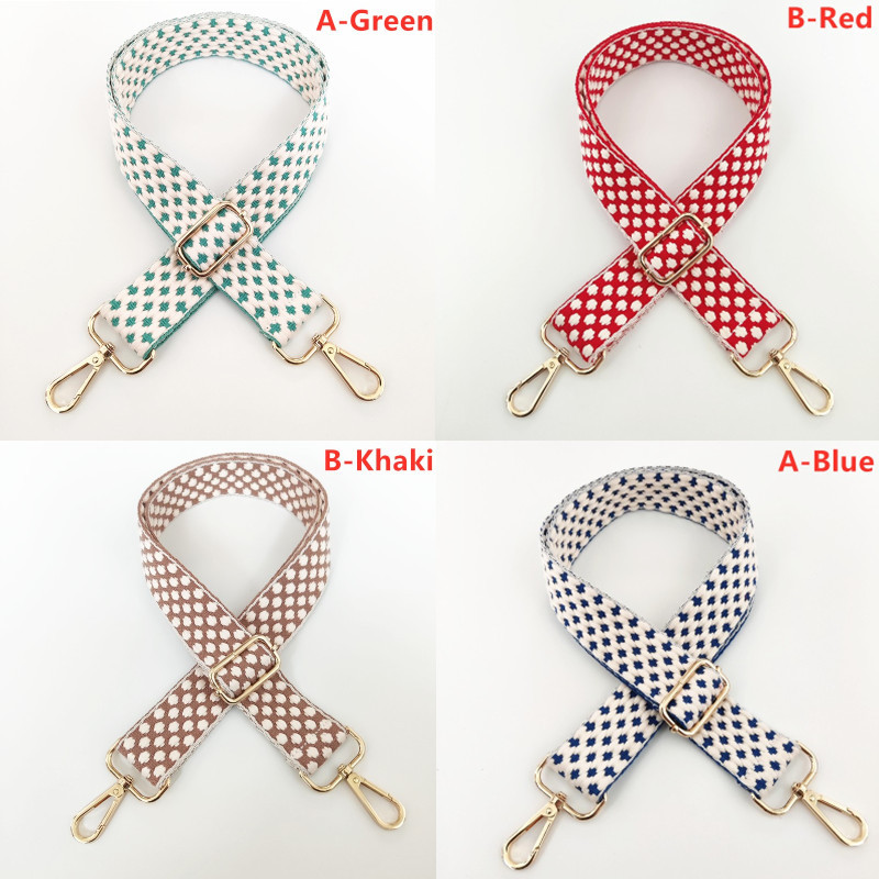 Curea pentru geantă pentru femei, cu broderie cu buline, curea de umăr lată, curea de schimb reglabilă pentru rucsac, curea pentru un singur umăr.