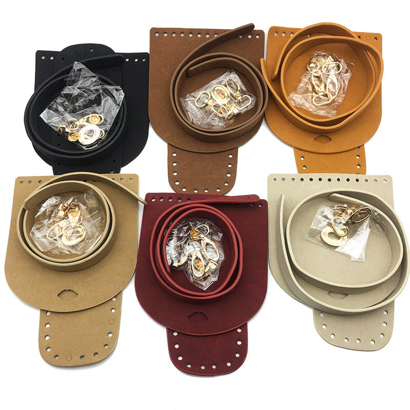 3 vnt / rinkinys Dirbtinės odos pečių krepšys, apatinis dirželis Rankinės peties dirželis austinis krepšio rinkinys, skirtas pasidaryk pats rankų darbo krepšio kuprinės priedai