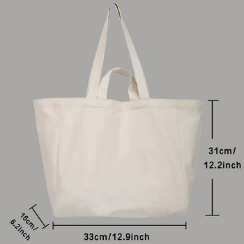 Shopping Bag Organizer Fashion Canvas Tote Bag Student Τσάντα ώμου Σειρά κειμένου Τσάντες μεγάλης χωρητικότητας Γυναικείες 2022 Casual