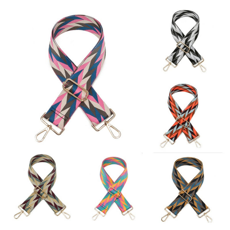 Nauji moteriški aksesuarai Platus 5 cm peties dirželis Drobė Crossbody Reguliuojamas krepšio dirželis