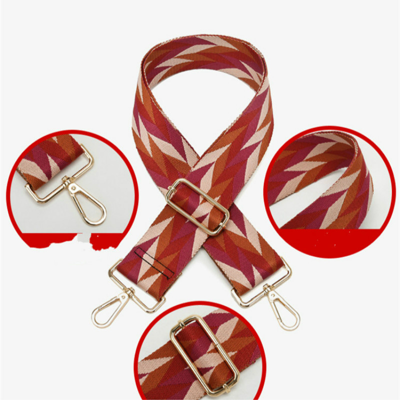 Nauji moteriški aksesuarai Platus 5 cm peties dirželis Drobė Crossbody Reguliuojamas krepšio dirželis