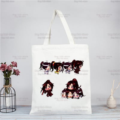 Mo Dao Zu Shi iepirkumu soma Pārtikas preču pircēju džutas soma Nepieradināta Lan WangJi Wei Wu Xian soma atkārtoti lietojama Bolsa Compra Sacolas