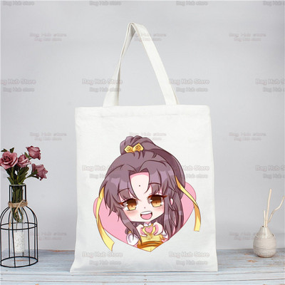 Mo Dao Zu Shi iepirkumu soma Pārtikas preču pircēju džutas soma Nepieradināta Lan WangJi Wei Wu Xian soma atkārtoti lietojama Bolsa Compra Sacolas