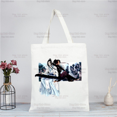 Mo Dao Zu Shi iepirkumu soma Pārtikas preču pircēju džutas soma Nepieradināta Lan WangJi Wei Wu Xian soma atkārtoti lietojama Bolsa Compra Sacolas