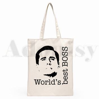 The Office TV Show Dunder Mifflin Paper Company Shoulder Canvas Canvas Bags Large Capacity College Harajuku Handbag Γυναικεία Τσάντα αγορών