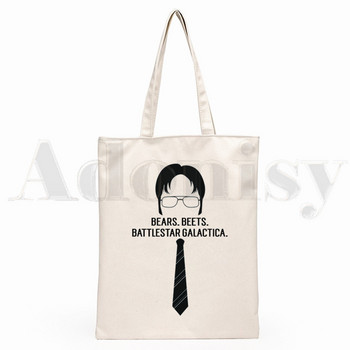 The Office TV Show Dunder Mifflin Paper Company Shoulder Canvas Canvas Bags Large Capacity College Harajuku Handbag Γυναικεία Τσάντα αγορών