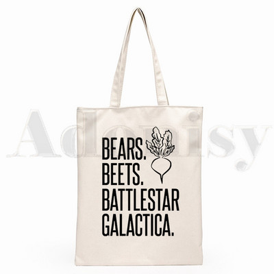 The Office TV Show Dunder Mifflin Paper Company Genți de pânză de umăr Geanta de mână pentru colegiu Harajuku de mare capacitate Geanta de cumpărături pentru femei