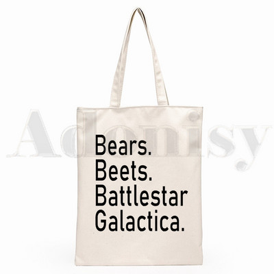 The Office TV Show Dunder Mifflin Paper Company Genți de pânză de umăr Geanta de mână pentru colegiu Harajuku de mare capacitate Geanta de cumpărături pentru femei