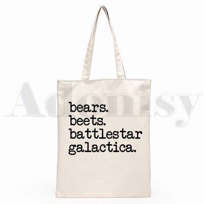 The Office TV Show Dunder Mifflin Paper Company Genți de pânză de umăr Geanta de mână pentru colegiu Harajuku de mare capacitate Geanta de cumpărături pentru femei