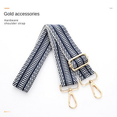 Dryžuoto stiliaus krepšio dirželio keitimas įstrižai moteriško pečių krepšio dirželio grandinės priedai Reguliuojamas keičiamas krepšio dirželis