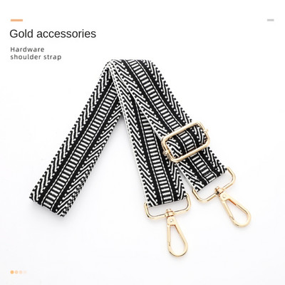 Dryžuoto stiliaus krepšio dirželio keitimas įstrižai moteriško pečių krepšio dirželio grandinės priedai Reguliuojamas keičiamas krepšio dirželis