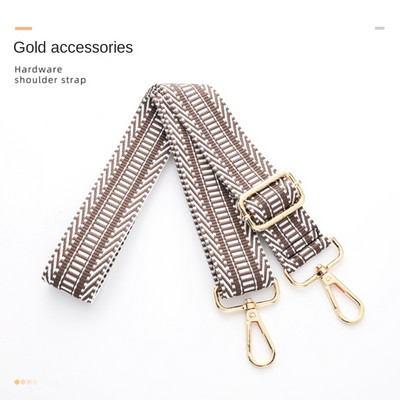 Dryžuoto stiliaus krepšio dirželio keitimas įstrižai moteriško pečių krepšio dirželio grandinės priedai Reguliuojamas keičiamas krepšio dirželis