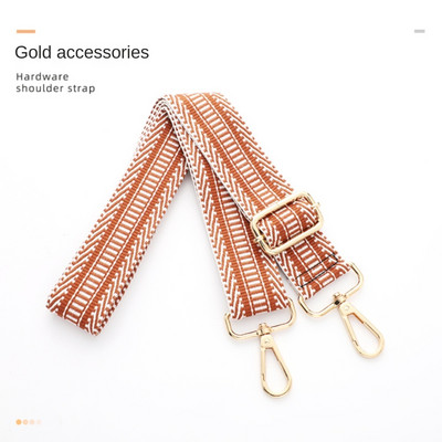 Dryžuoto stiliaus krepšio dirželio keitimas įstrižai moteriško pečių krepšio dirželio grandinės priedai Reguliuojamas keičiamas krepšio dirželis