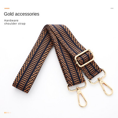 Dryžuoto stiliaus krepšio dirželio keitimas įstrižai moteriško pečių krepšio dirželio grandinės priedai Reguliuojamas keičiamas krepšio dirželis