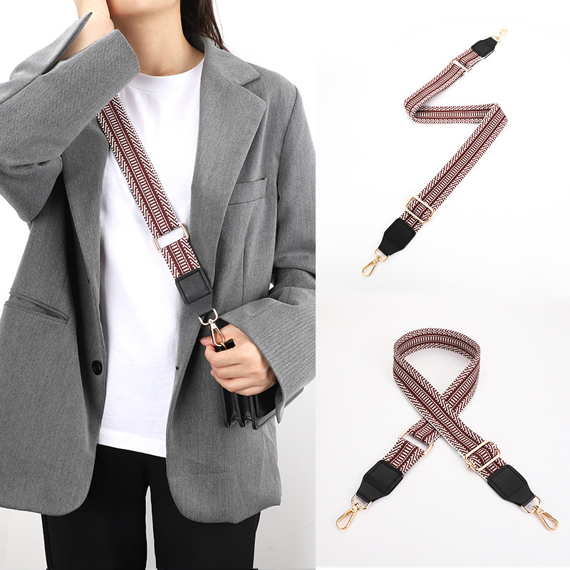 Dryžuoto stiliaus krepšio dirželio keitimas įstrižai moteriško pečių krepšio dirželio grandinės priedai Reguliuojamas keičiamas krepšio dirželis