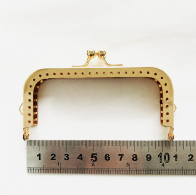 18,5 cm-es fém erszénykeret négyzet alakú fogantyú a Clutch táska kézitáska tartozékaihoz, 4 színben