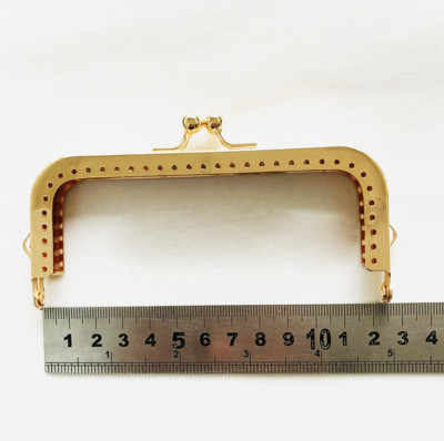 18,5 cm-es fém erszénykeret négyzet alakú fogantyú a Clutch táska kézitáska tartozékaihoz, 4 színben