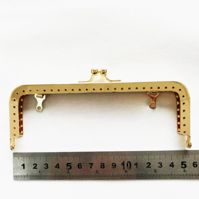 18,5 cm-es fém erszénykeret négyzet alakú fogantyú a Clutch táska kézitáska tartozékaihoz, 4 színben