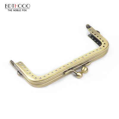 18,5 cm-es fém erszénykeret négyzet alakú fogantyú a Clutch táska kézitáska tartozékaihoz, 4 színben