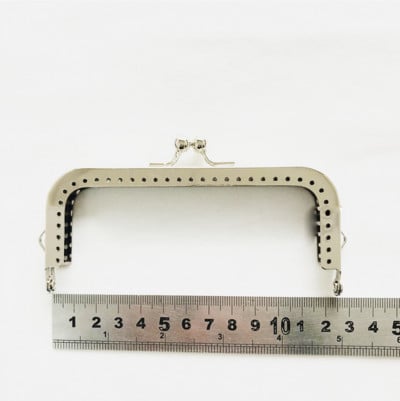 18,5 cm-es fém erszénykeret négyzet alakú fogantyú a Clutch táska kézitáska tartozékaihoz, 4 színben