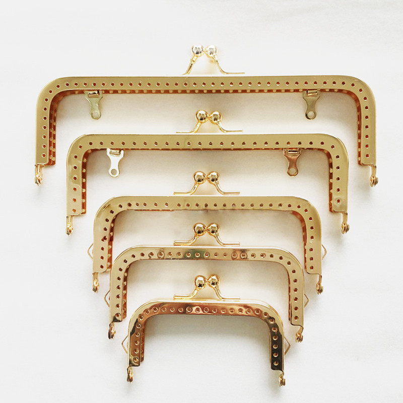 18,5 cm-es fém erszénykeret négyzet alakú fogantyú a Clutch táska kézitáska tartozékaihoz, 4 színben