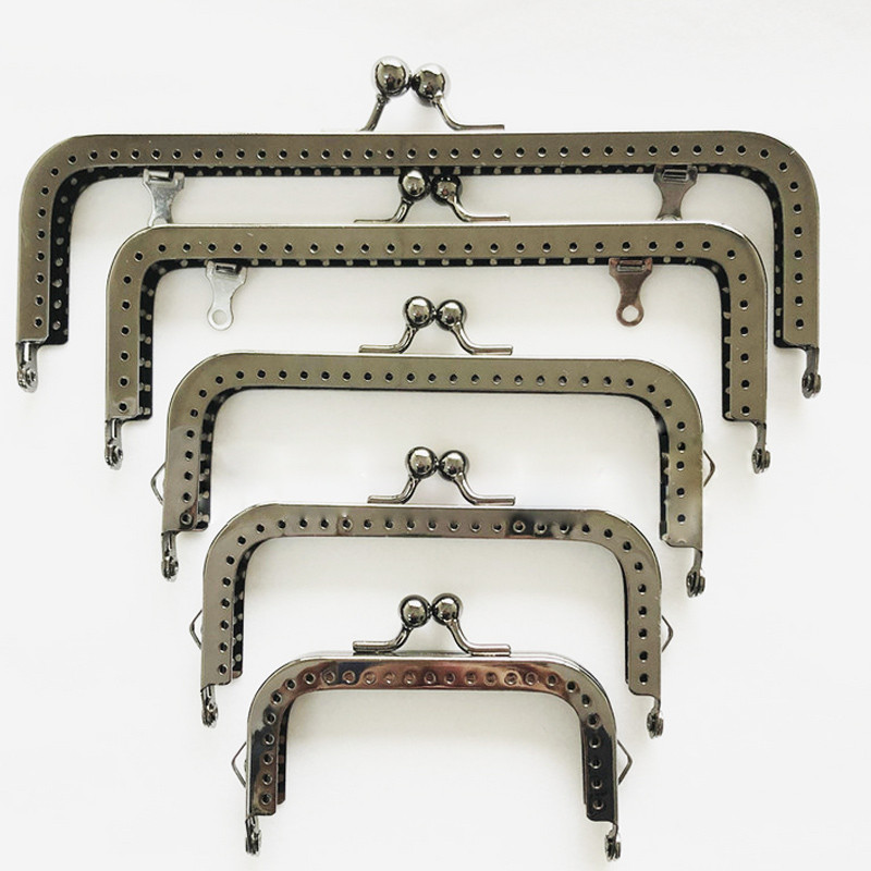 18,5 cm-es fém erszénykeret négyzet alakú fogantyú a Clutch táska kézitáska tartozékaihoz, 4 színben