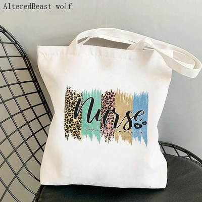 Moterų pirkinių krepšys Slaugės žodžiai Spalvingas Kawaii Krepšys Harajuku Pirkinių drobė Pirkėjų krepšys mergaičių rankinė Nešiojamas pečių moteriškas krepšys