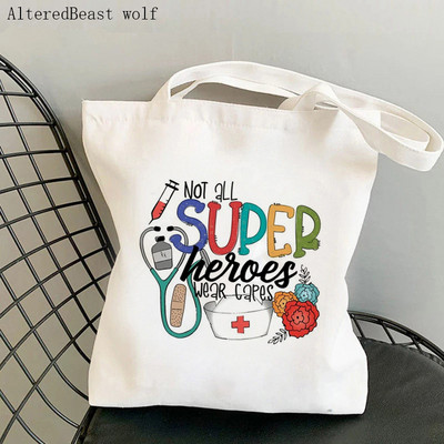 Moterų pirkinių krepšys Slaugės žodžiai Spalvingas Kawaii Krepšys Harajuku Pirkinių drobė Pirkėjų krepšys mergaičių rankinė Nešiojamas pečių moteriškas krepšys