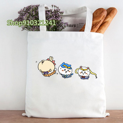 Női kézitáska Kawaii Chiikawa táska Harajuku bevásárlóvászon vásárlói táska táska aranyos rajzfilm vásárlói válltáskák