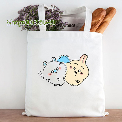 Női kézitáska Kawaii Chiikawa táska Harajuku bevásárlóvászon vásárlói táska táska aranyos rajzfilm vásárlói válltáskák