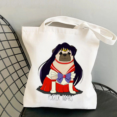 Pirkėjas Sailor Miau Mėnulyje Kawaii Krepšys Harajuku moterys Pirkinių krepšys Drobė Pirkinių krepšys mergaitės rankinė Krepšys Pečių Moterų Krepšys