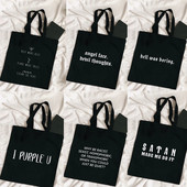Dámska nákupná taška Harajuku Tumblr Graphic, kabelky, látkové tašky Tote, dámske ekologické opakovane použiteľné tašky cez rameno
