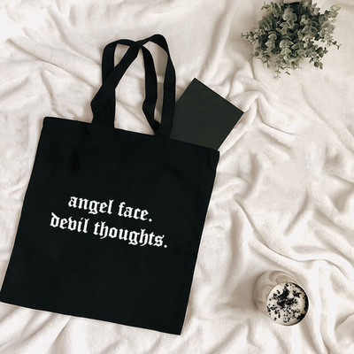 Dámska nákupná taška Harajuku Tumblr Graphic, kabelky, látkové tašky Tote, dámske ekologické opakovane použiteľné tašky cez rameno