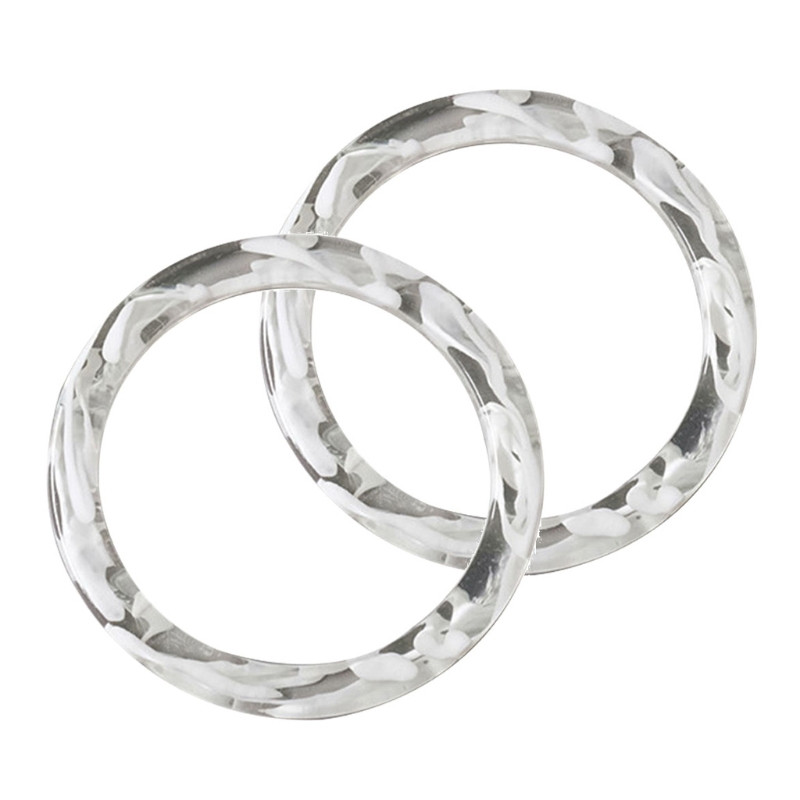 Moda 2 buc Mâner de poșetă din rășină, alb, verde, design inel, pentru fabricarea de genți, mânere de înlocuire, artizanat, femei, fete, piese de genți