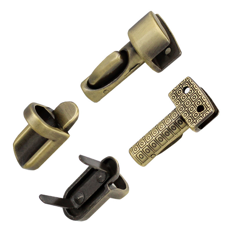 Márka kiváló minőségű tartós fém oszlopos zárható zár zárható csat csat rögzítő bőr táska tok kézitáska pénztárca