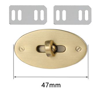 4,7cm Oval Turn Twist Lock Μεταλλική αγκράφα κλεισίματος για δερμάτινο πορτοφόλι χειροτεχνίας Γυναικεία τσάντα Τσάντα τσάντα ώμου Τσάντα DIY Αξεσουάρ