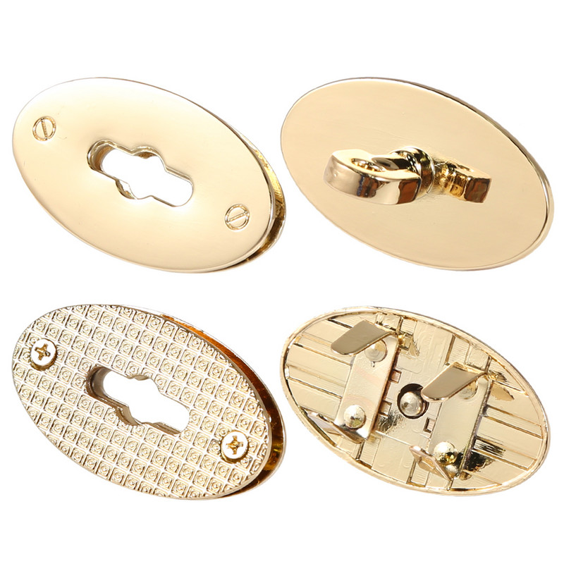 Cataramă de închidere metalică cu închidere prin răsucire ovală de 4,7 cm pentru portofel artizanal din piele, geantă pentru femei, geantă de mână, geantă de umăr, accesorii bricolaj