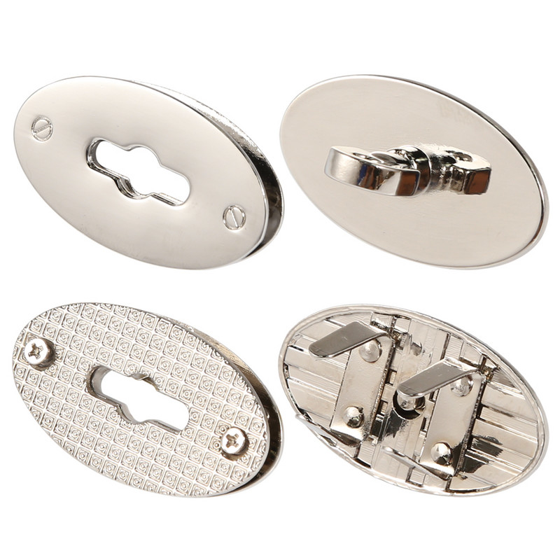 Cataramă de închidere metalică cu închidere prin răsucire ovală de 4,7 cm pentru portofel artizanal din piele, geantă pentru femei, geantă de mână, geantă de umăr, accesorii bricolaj