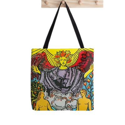 Geantă tote cu imprimeu Arcanele majore ale tarotului pentru femei, geantă pentru cumpărături Harajuku, geantă de umăr pentru femei, geantă de pânză