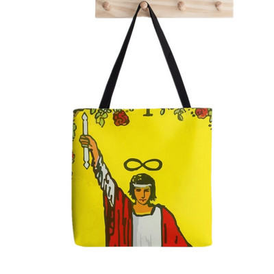 Geantă tote cu imprimeu Arcanele majore ale tarotului pentru femei, geantă pentru cumpărături Harajuku, geantă de umăr pentru femei, geantă de pânză