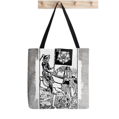 Geantă tote cu imprimeu Arcanele majore ale tarotului pentru femei, geantă pentru cumpărături Harajuku, geantă de umăr pentru femei, geantă de pânză